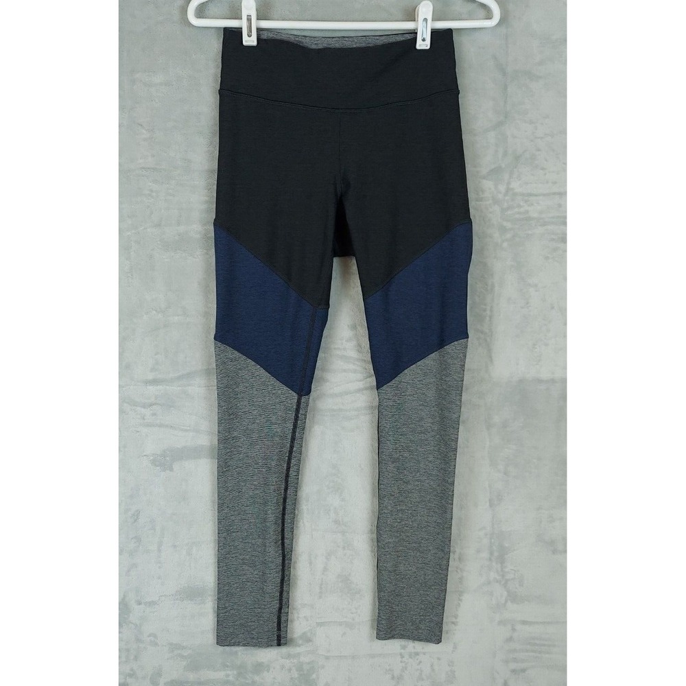 Outdoor Voices Womens Small Dipped‎ Colorblock Leggings Blue Gray